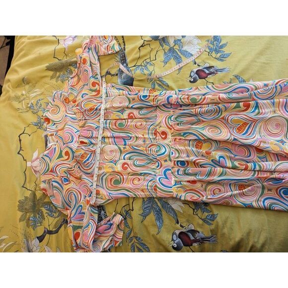 LOVE Moschino drop waist colorful 3/4 sleeve heart dress sz 2 nwt - Picture 6 of 6